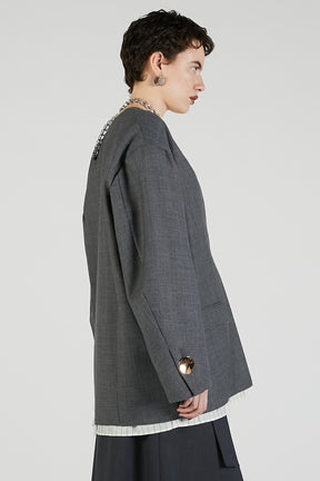 V-neck Narrow Jacket Pullover - 2025 AUTUMN
