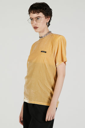 Shoulder Gathered Velour T-Shirt - 2025 AUTUMN