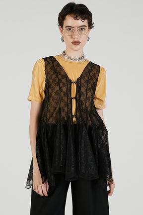 Random Hem Lace Top