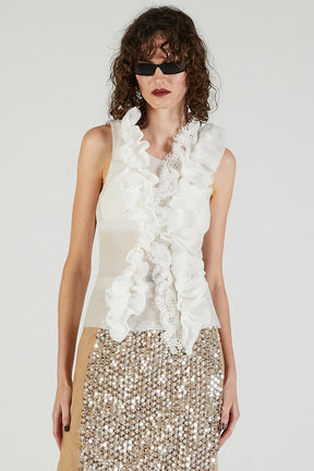 Frill Motif Knit