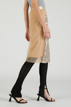Sequin Midi Skirt
