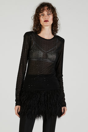 Stone Mesh Skin Top
