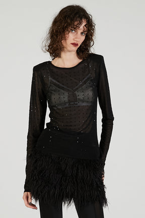 Stone Mesh Skin Top