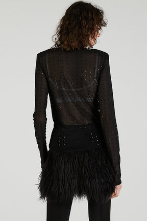 Stone Mesh Skin Top
