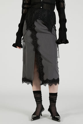 2-Way Lace Midi Skirt - 2025 AUTUMN
