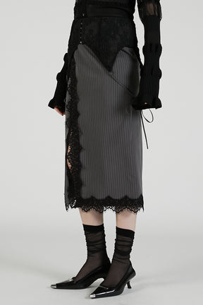 2-Way Lace Midi Skirt - 2025 AUTUMN