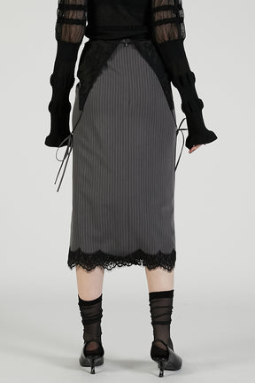 2-Way Lace Midi Skirt - 2025 AUTUMN