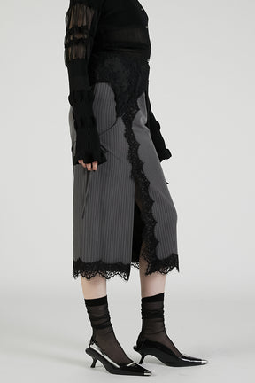 2-Way Lace Midi Skirt - 2025 AUTUMN