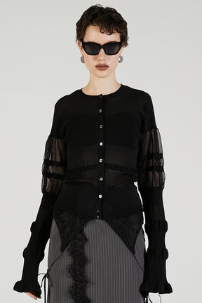 Contrast Border Knit Top