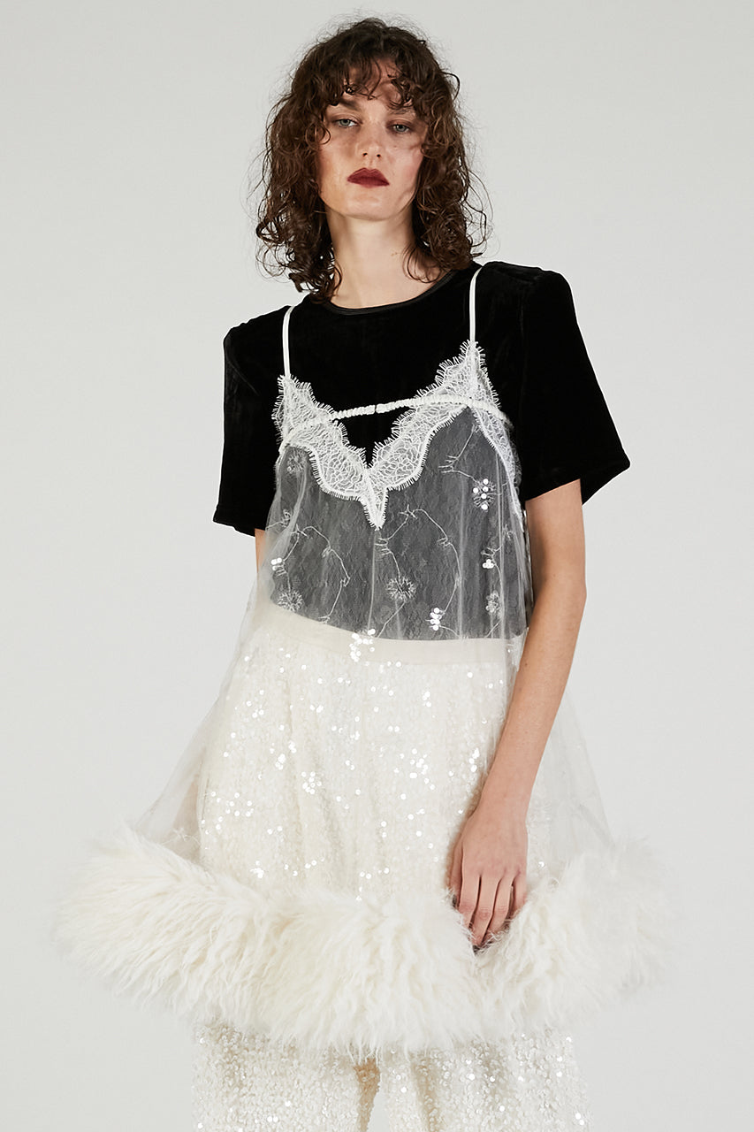 Sale] Tulle Layered Hoodie