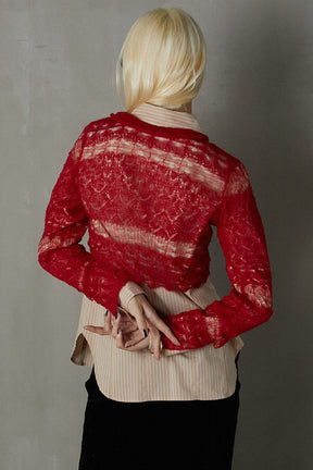 Mohair Lace Cropped Cardigan