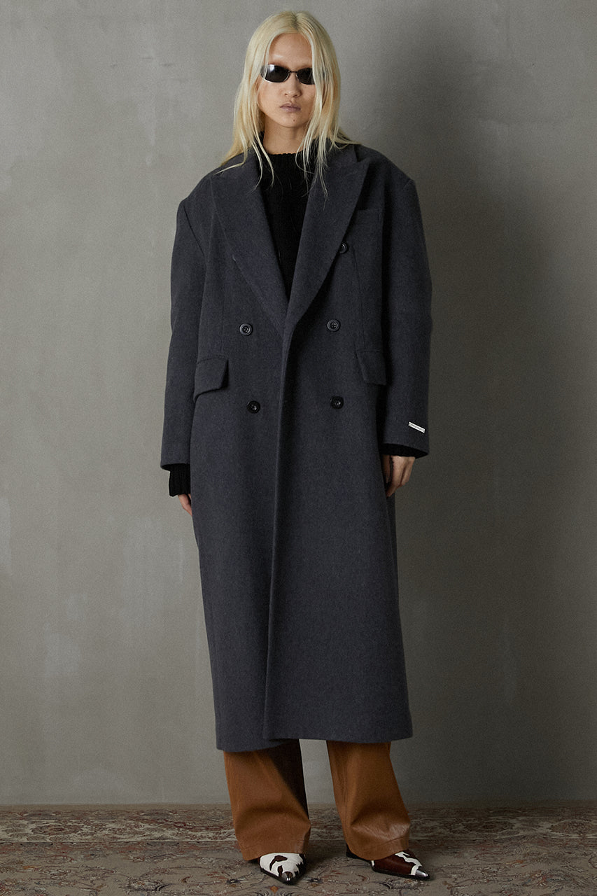 [24Autumn PRE ORDER] Melange Wool Long Double Coat