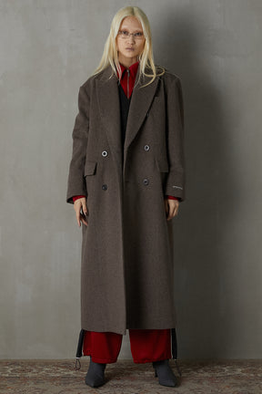 [24Autumn PRE ORDER] Melange Wool Long Double Coat