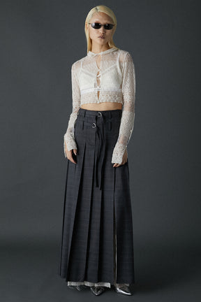 [24Autumn PRE ORDER] Mohair Lace Cropped Cardigan