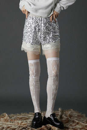 [24Autumn PRE ORDER] Spangle Lace Short Pants