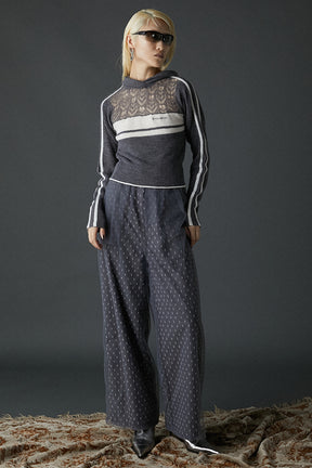 Dot Jacquard Pants