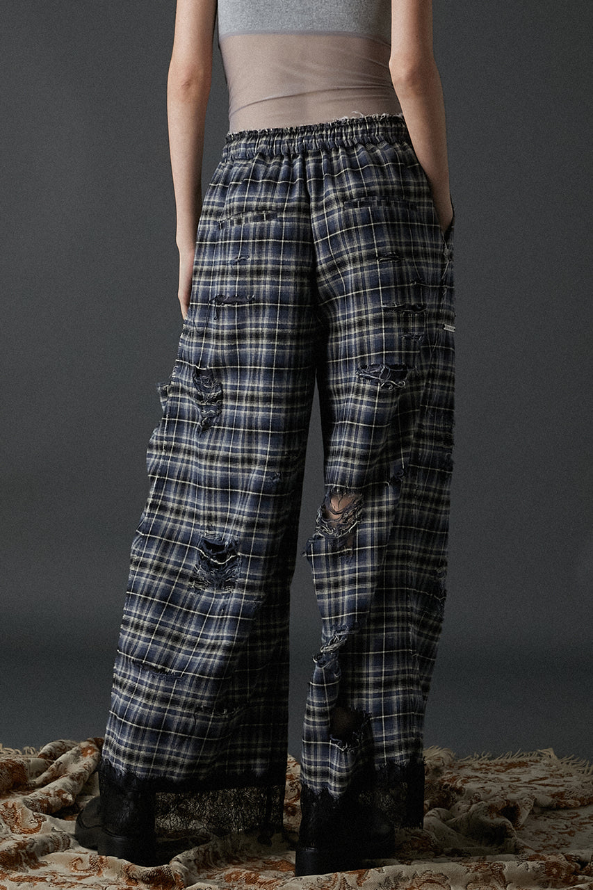 [24Autumn PRE ORDER] DAMAGED CHECK PANTS