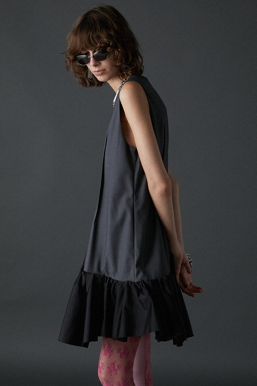 Asymmetry Ruffle Dress