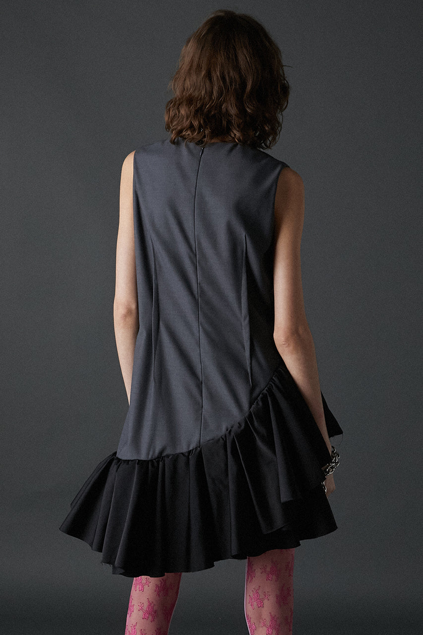 Asymmetry Ruffle Dress