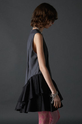 Asymmetry Ruffle Dress