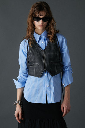 Leather Biker Vest