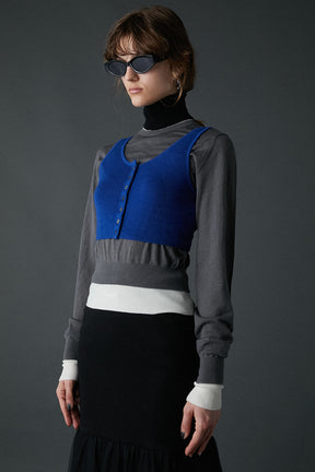 [24Autumn PRE ORDER] Layered color Block Knit