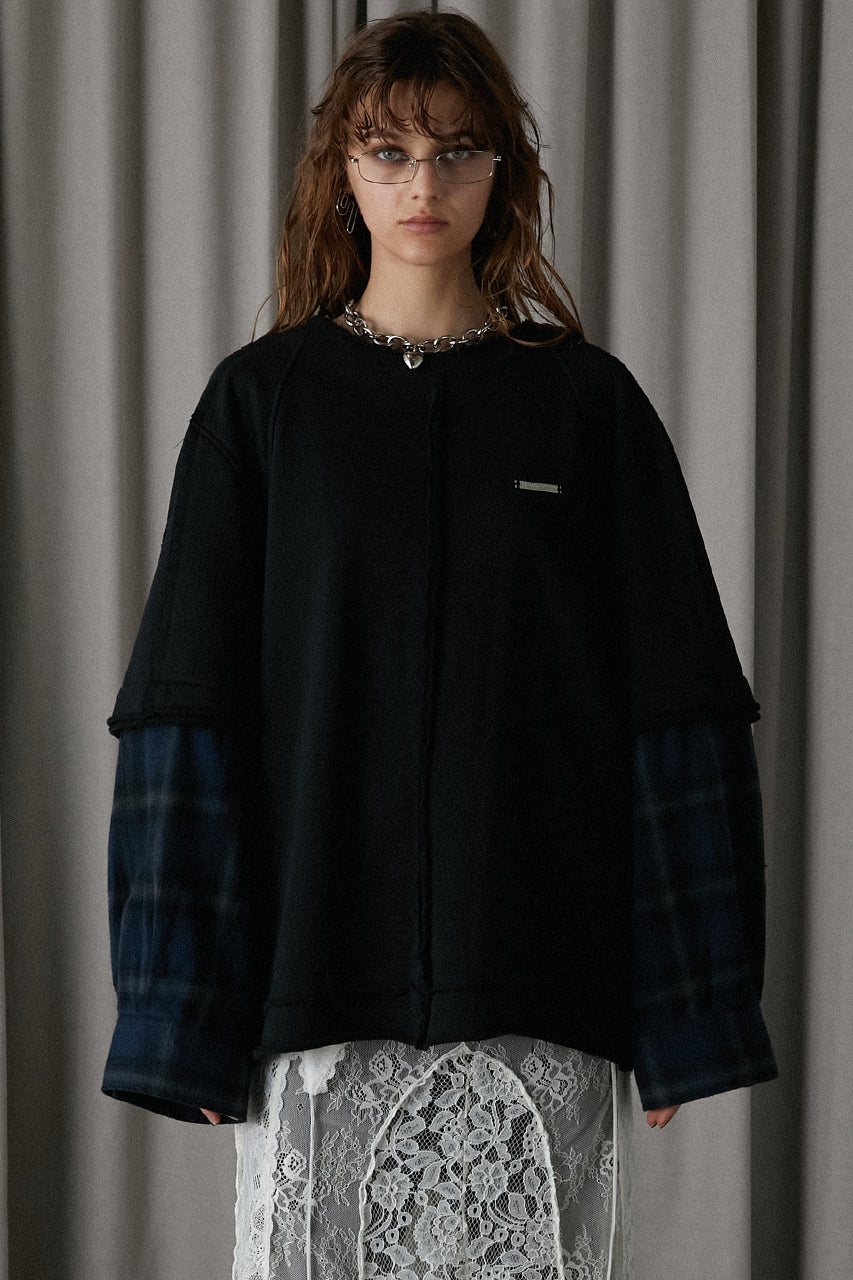 [24Autumn PRE ORDER] Shirt Layered Sweatshirt