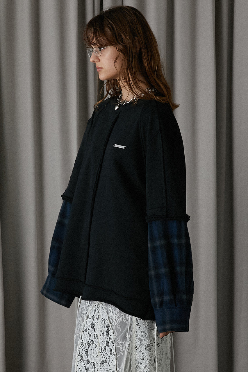 [24Autumn PRE ORDER] Shirt Layered Sweatshirt