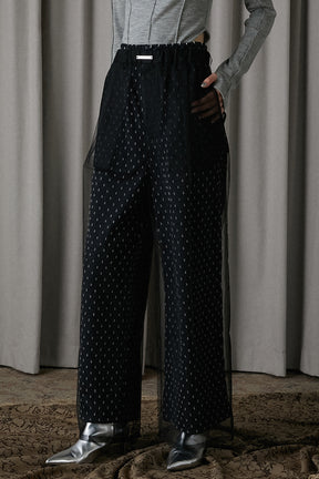 Dot Jacquard Pants