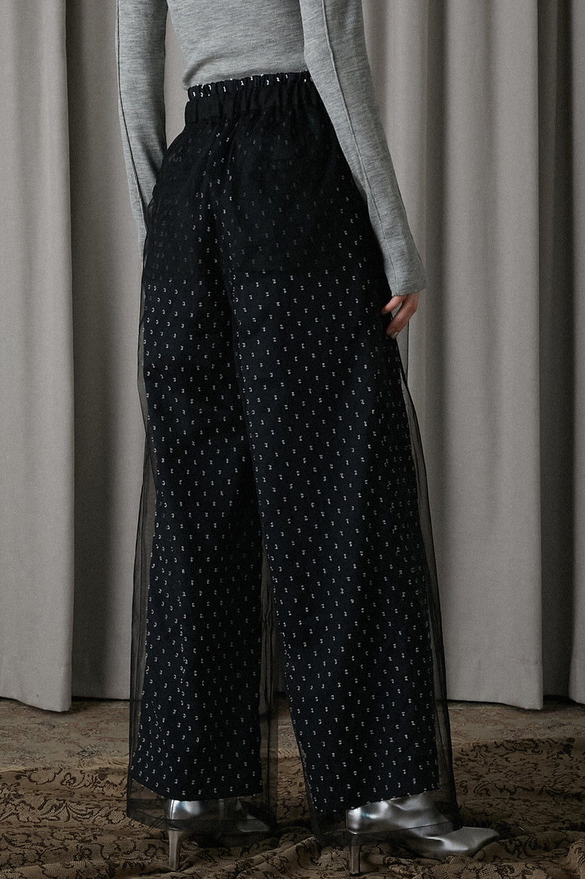 Dot Jacquard Pants