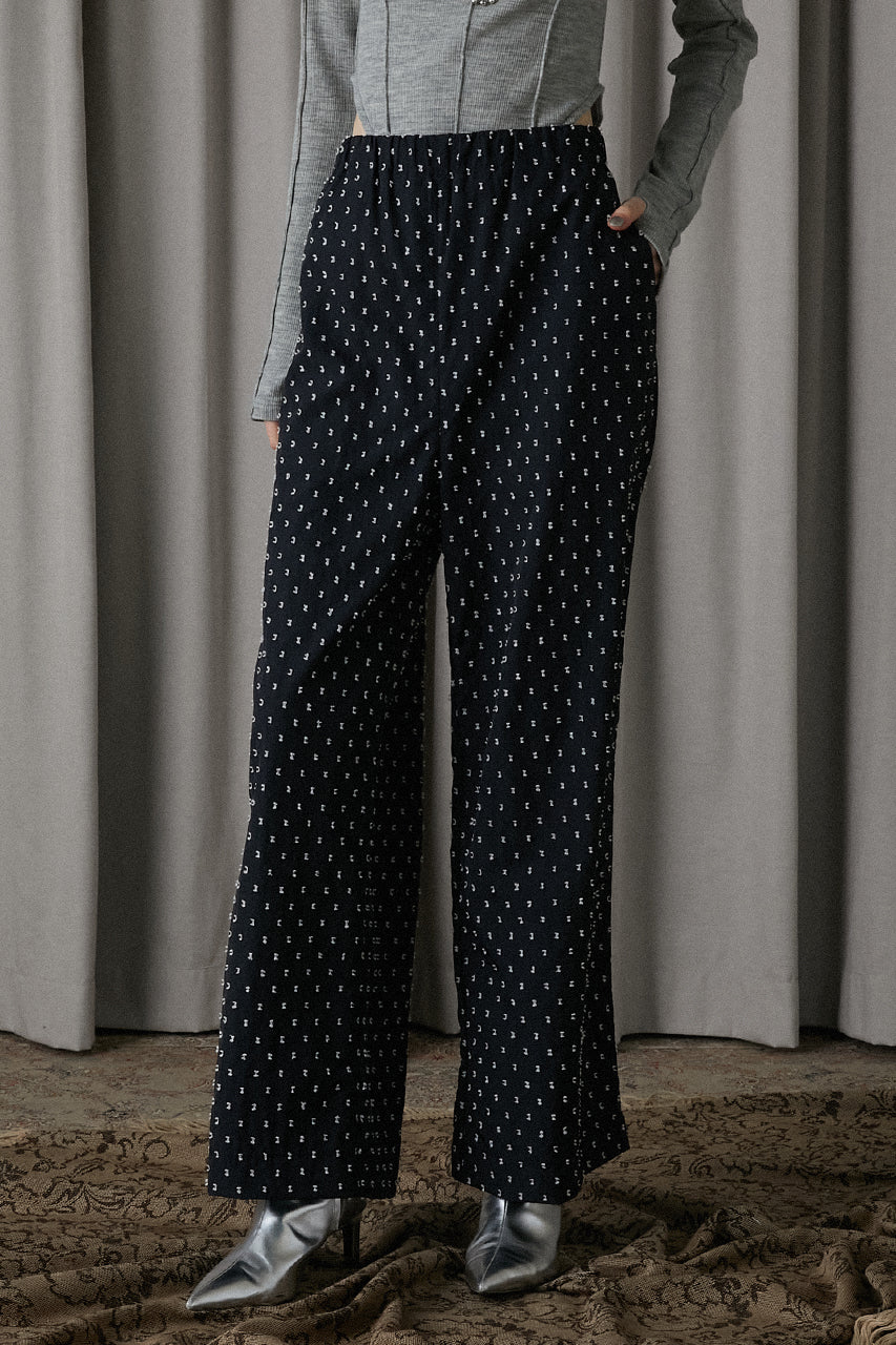 Dot Jacquard Pants