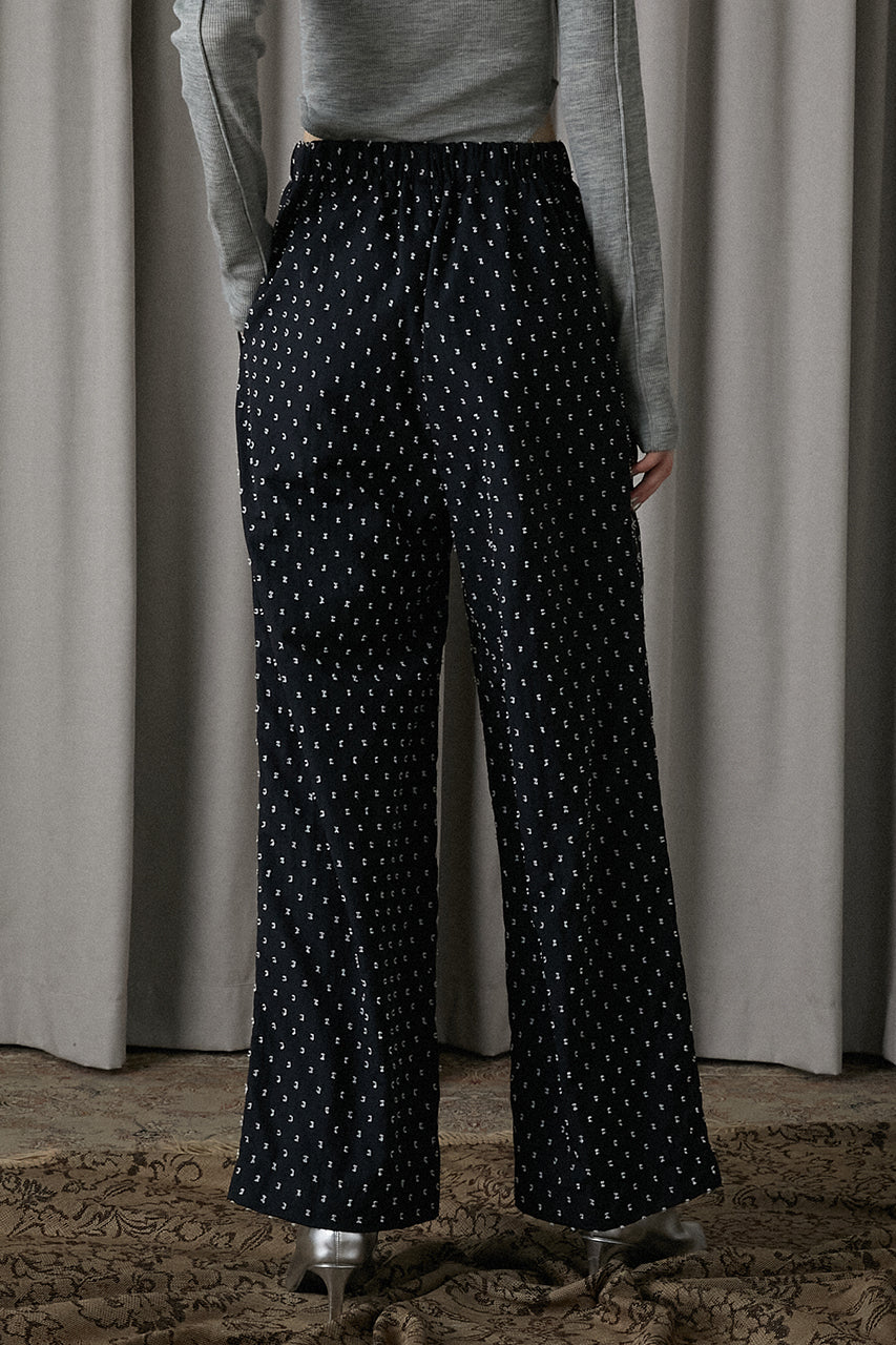 Dot Jacquard Pants