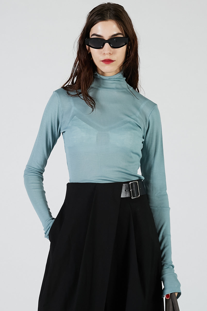 Pure Merino Wool Turtleneck Top - 2025 AUTUMN