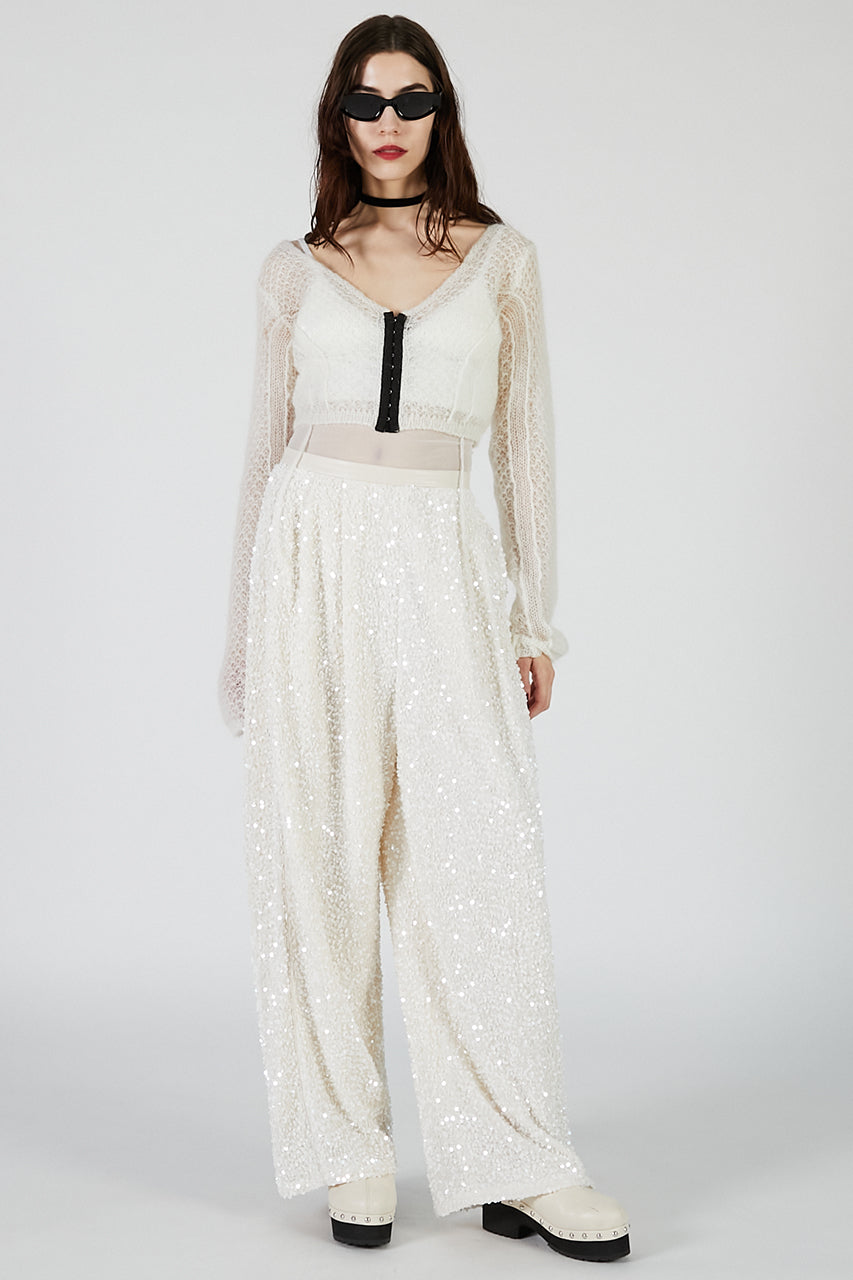 Mohair Mesh Short Cardigan