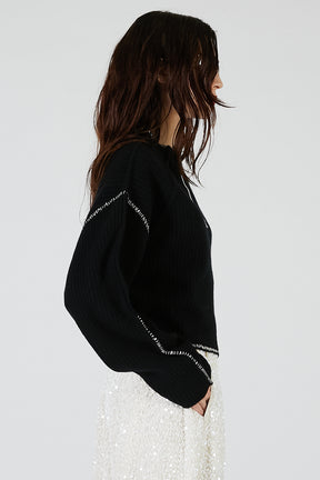 Stitched over-the-shoulder knit - 2025 AUTUMN