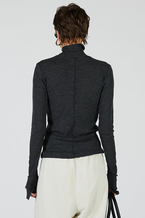 Pure Merino Wool Turtleneck Top - 2025 AUTUMN