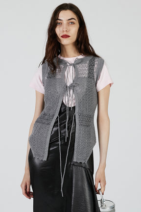 2WAY Mohair knit vest