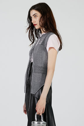 2WAY Mohair knit vest