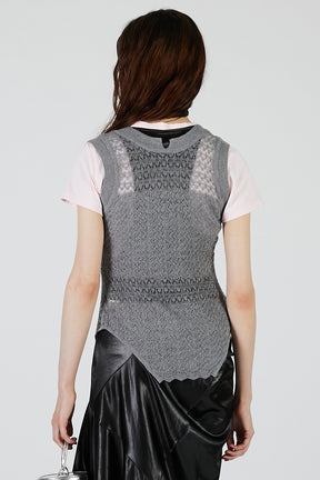 2WAY Mohair knit vest