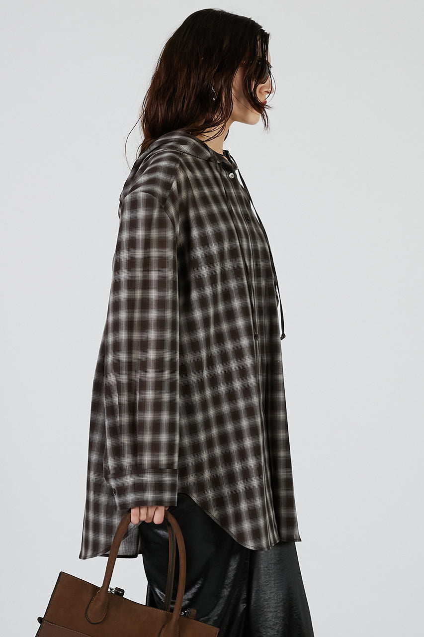 Hoodie Check Shirt - 2025 AUTUMN