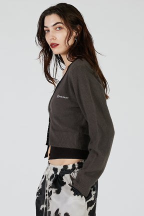 V-Neck Layered Cardigan - 2025 AUTUMN