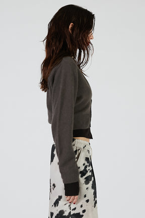 V-Neck Layered Cardigan - 2025 AUTUMN