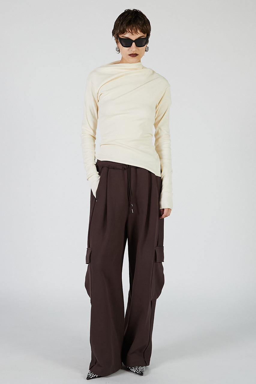 プランク プロジェクト PRANK PROJECT 31251416101 Twisted Top ツイステッド トップ 長袖 カットソー グレー系 FREE【中古】 ツイステッドトップ / Twisted Top（その他トップス）｜PRANK