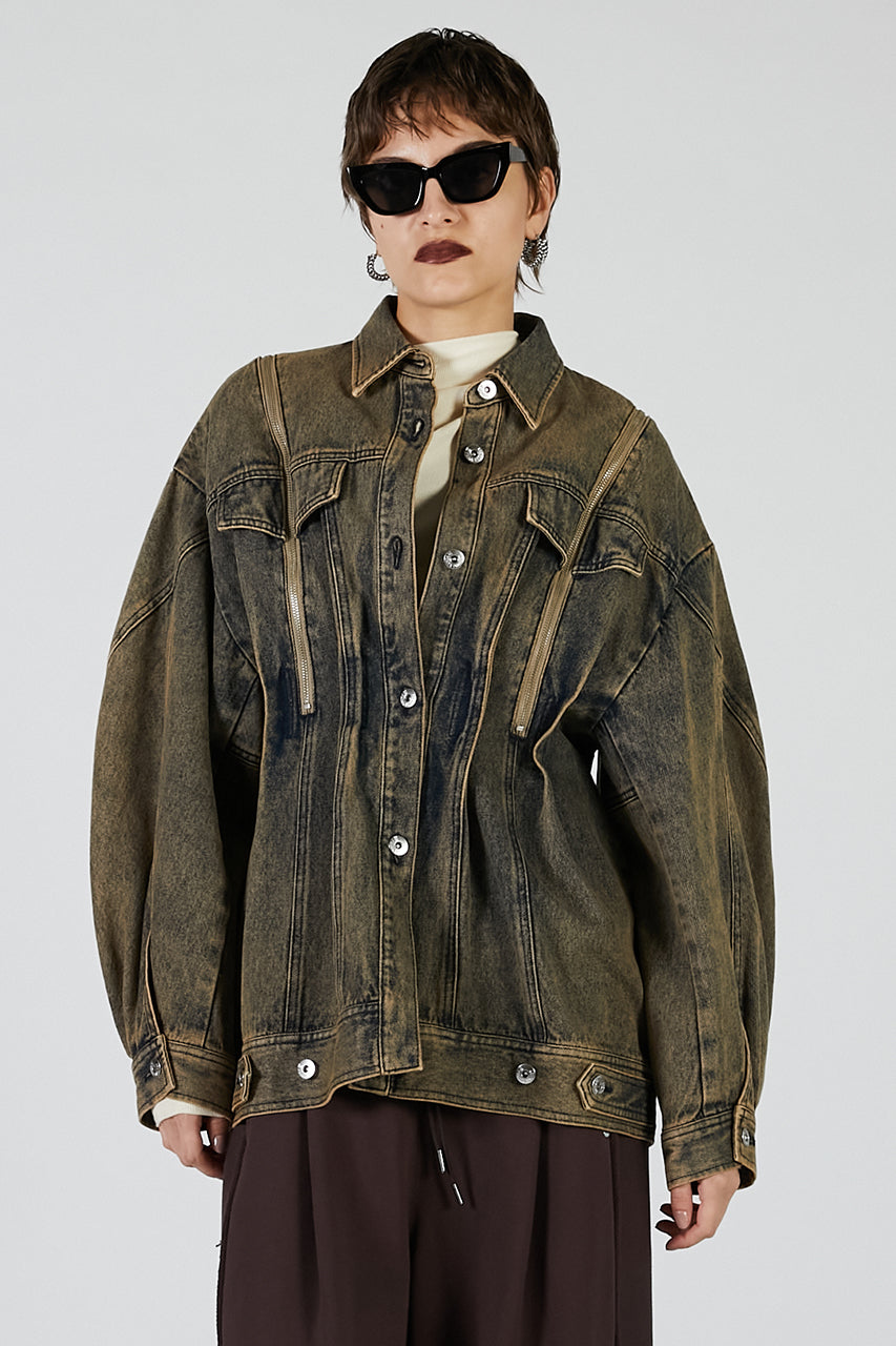 Zip Denim Shirt Blouson - PRE ORDER