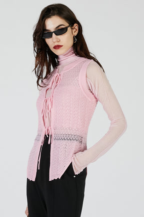 2WAY Mohair knit vest