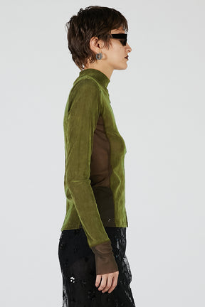 Velour Turtleneck Top - 2025 AUTUMN