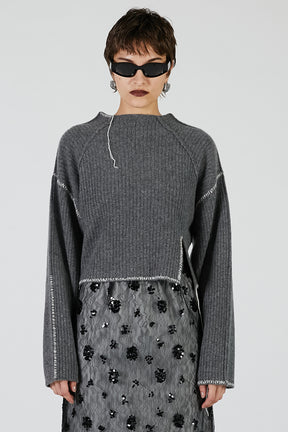 Stitched over-the-shoulder knit - 2025 AUTUMN
