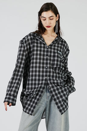 Hoodie Check Shirt