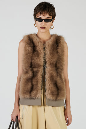 Fur Trimmed Vest