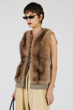 Fur Trimmed Vest